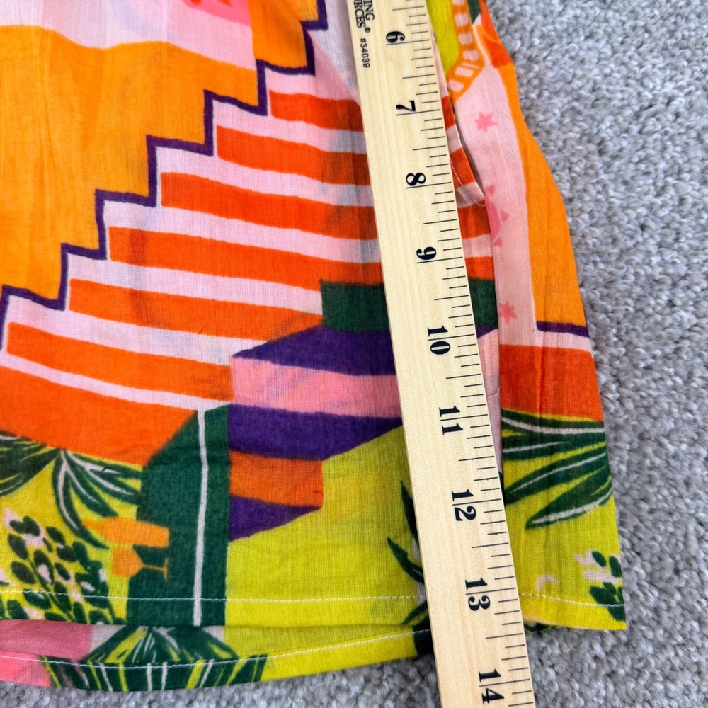 Haute Hippie Style Shorts Size L Multicolor Abstract Tropical Cotton Boho - Picture 4 of 8